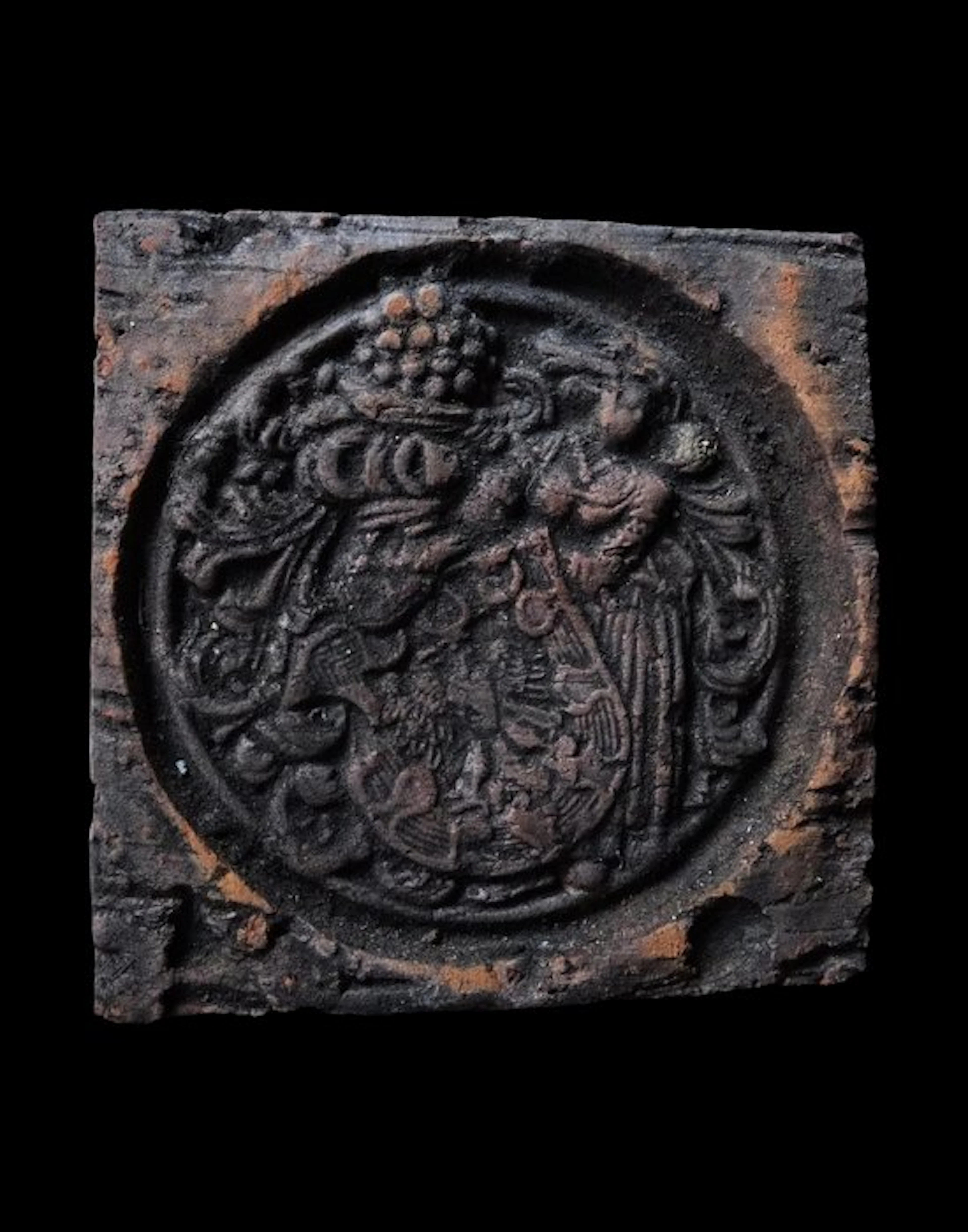 Post-medieval - Renaissance-period tile 16th/17th c