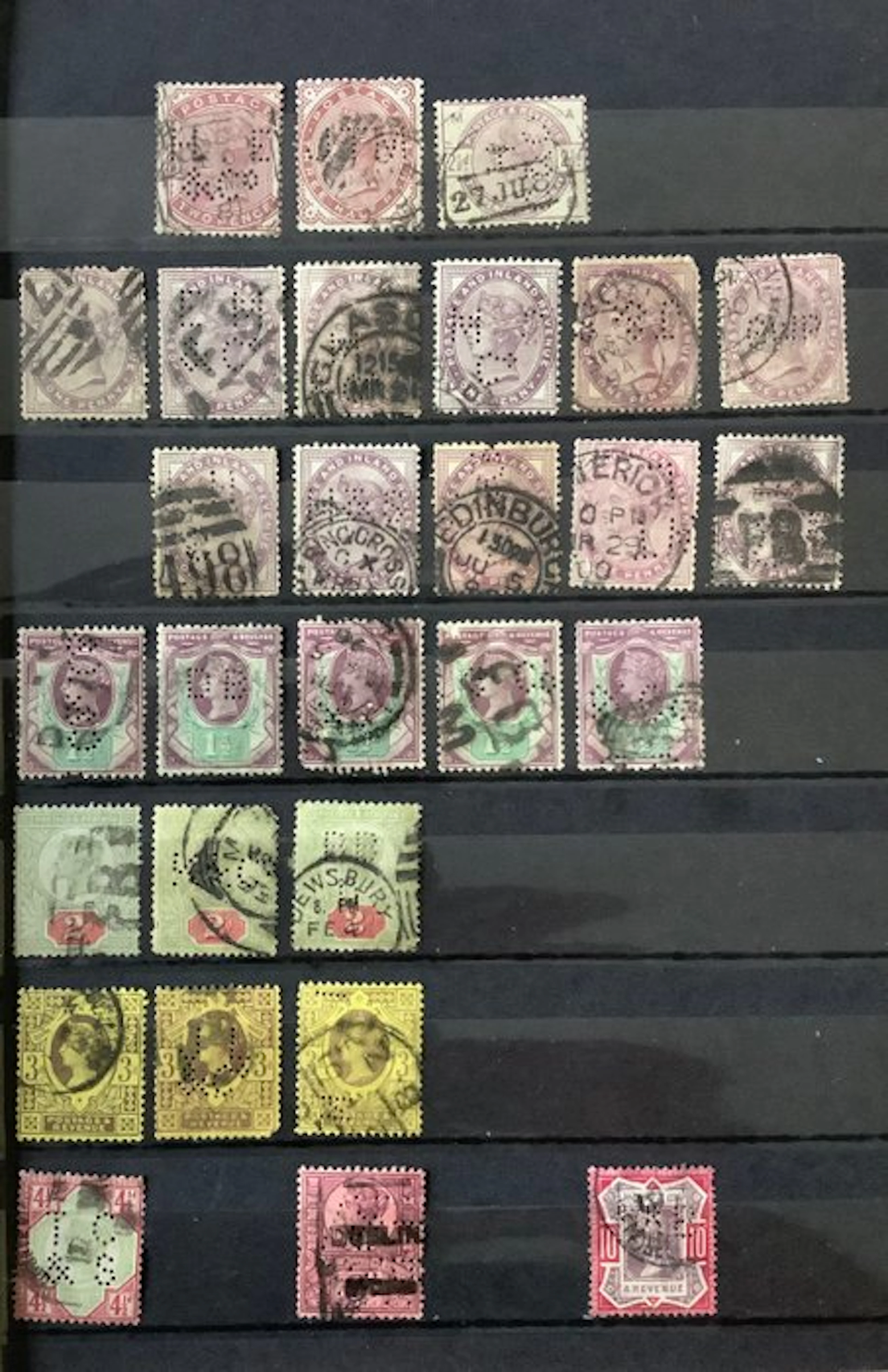 Great Britain 1864/1953 - A large collection of company perfins from England