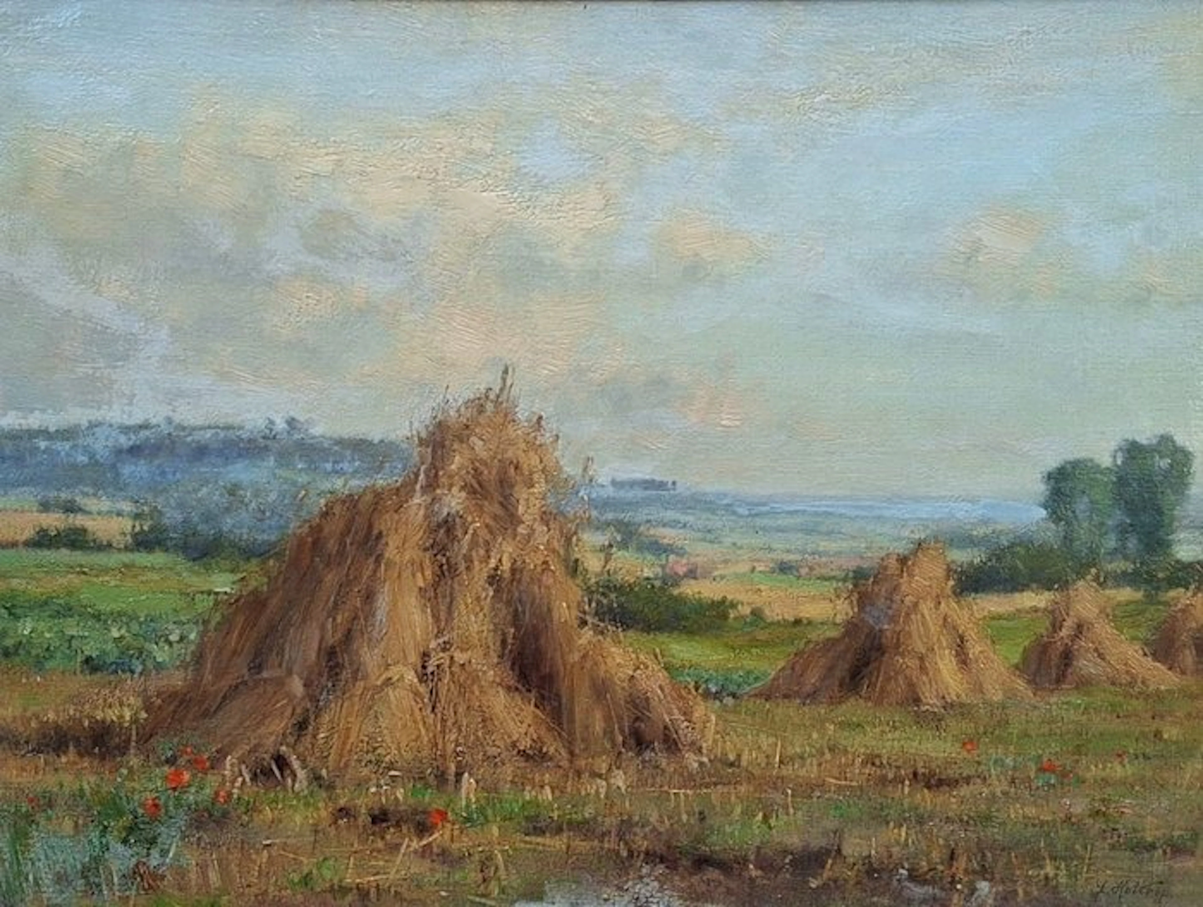 Jan Holtrop (1917-1995) - Korenschoven in Zuid-Limburg