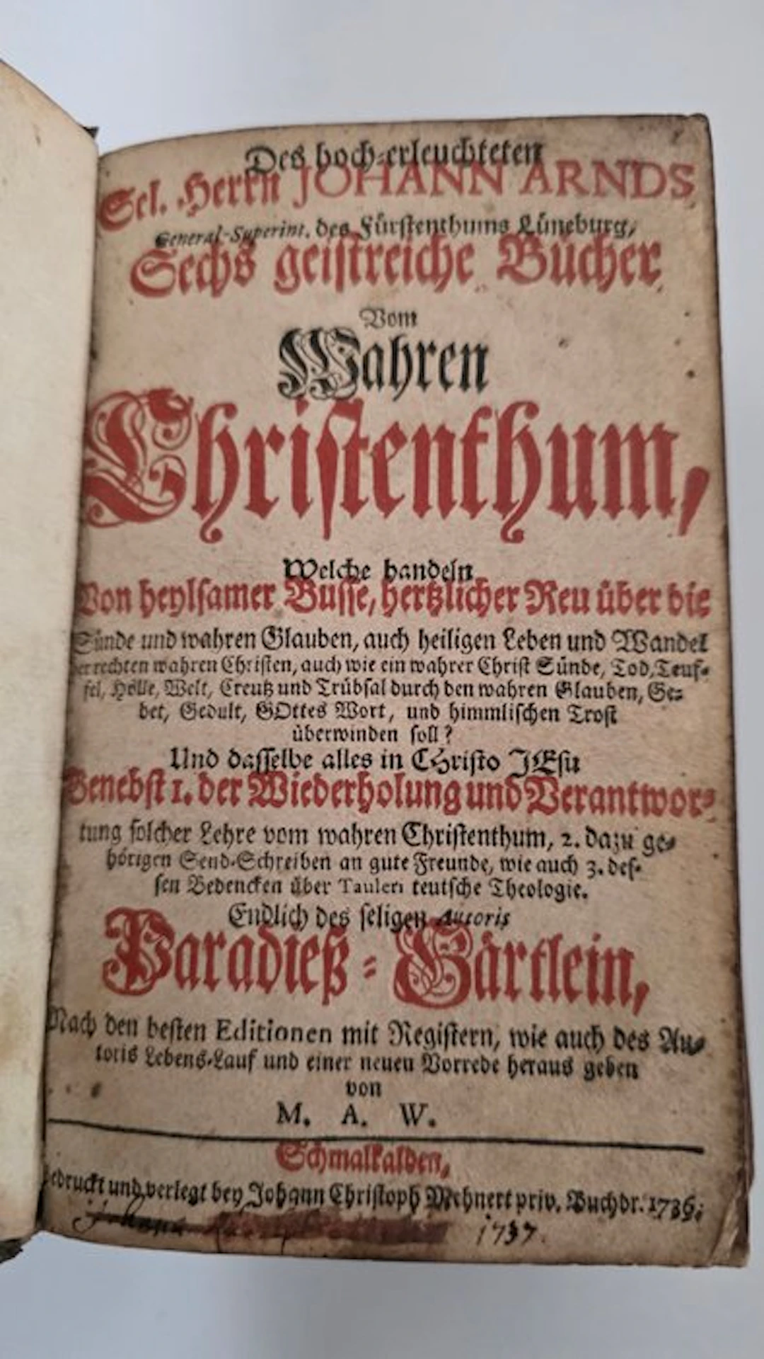 Johann Arndt - Johann Arndt – Sechs geistreiche Bücher...
