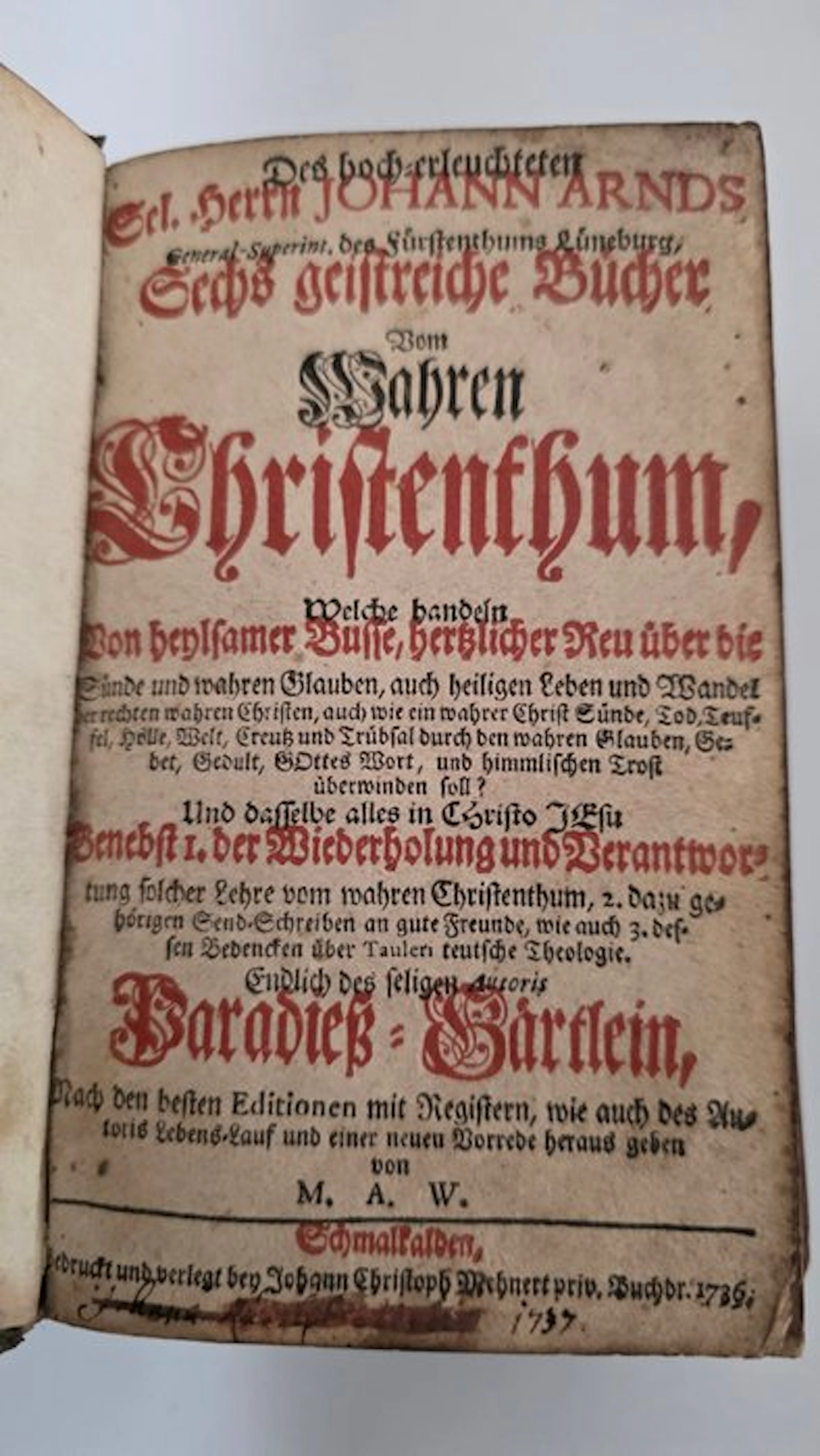 Johann Arndt - Johann Arndt – Sechs geistreiche Bücher...