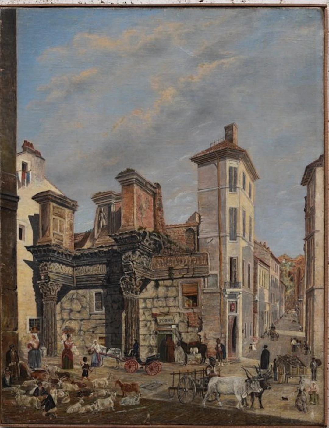 Gaspar Van Wittel (VXIII), Follower of - Foro di Nerva - le Colonnacce - Roma
