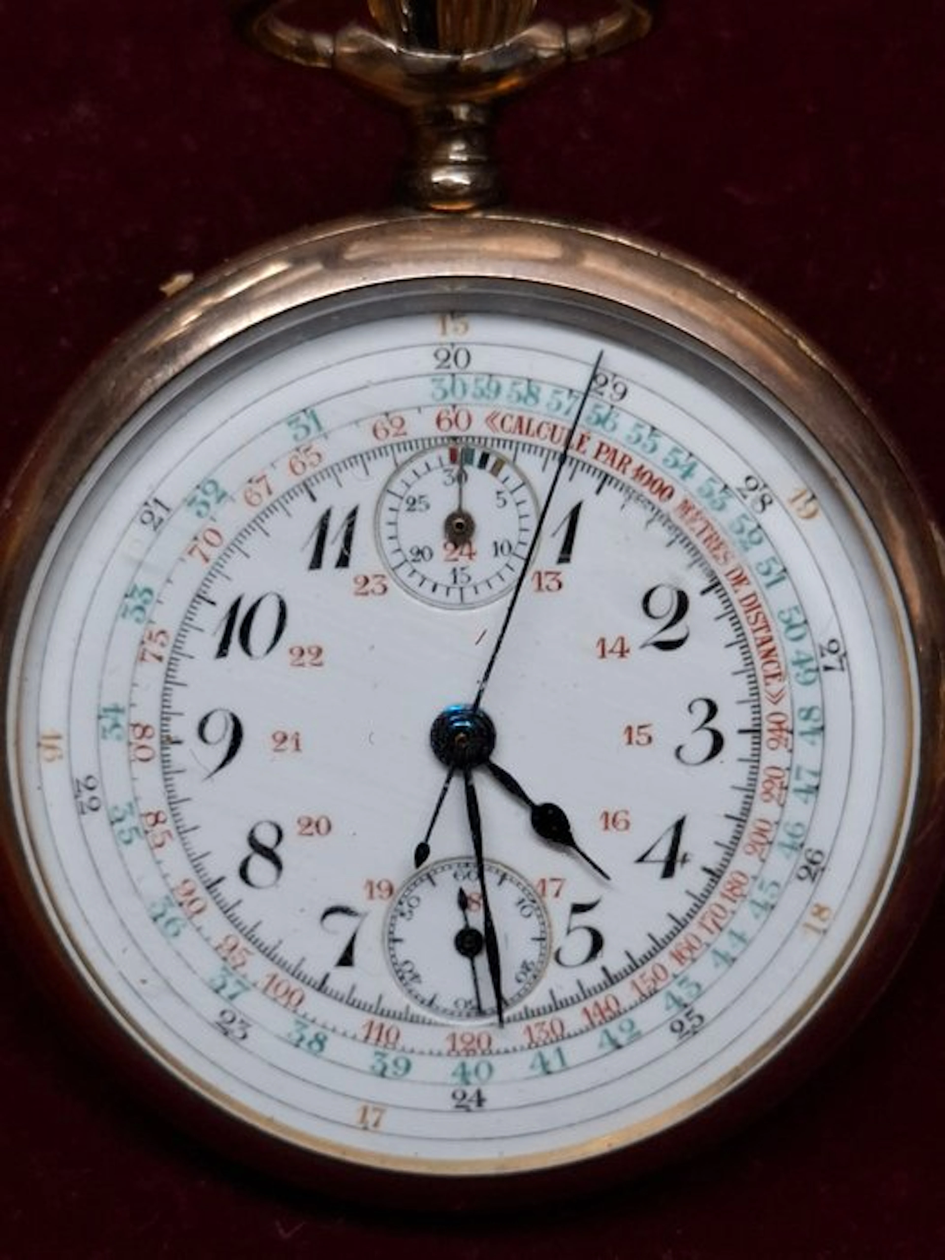 Zakhorloge Prachtige klok - Prachtige deksel - goudkleurig - 1900-1949