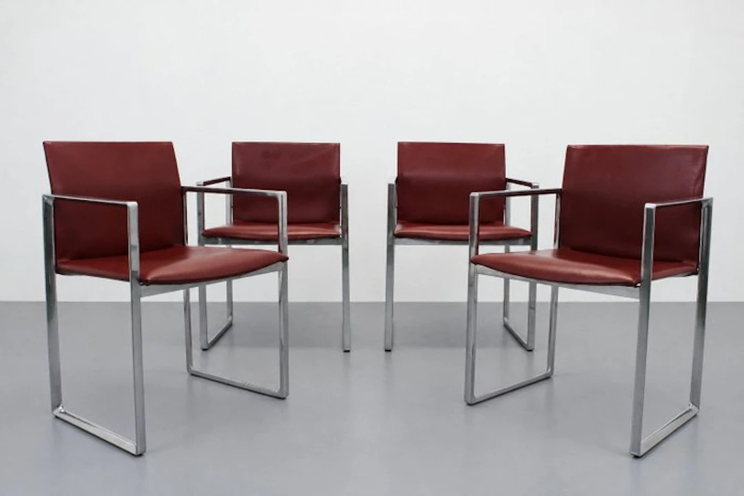 Cassina - Piero Lissoni - Chair (4) - Eve 184 - Steel, Leather
