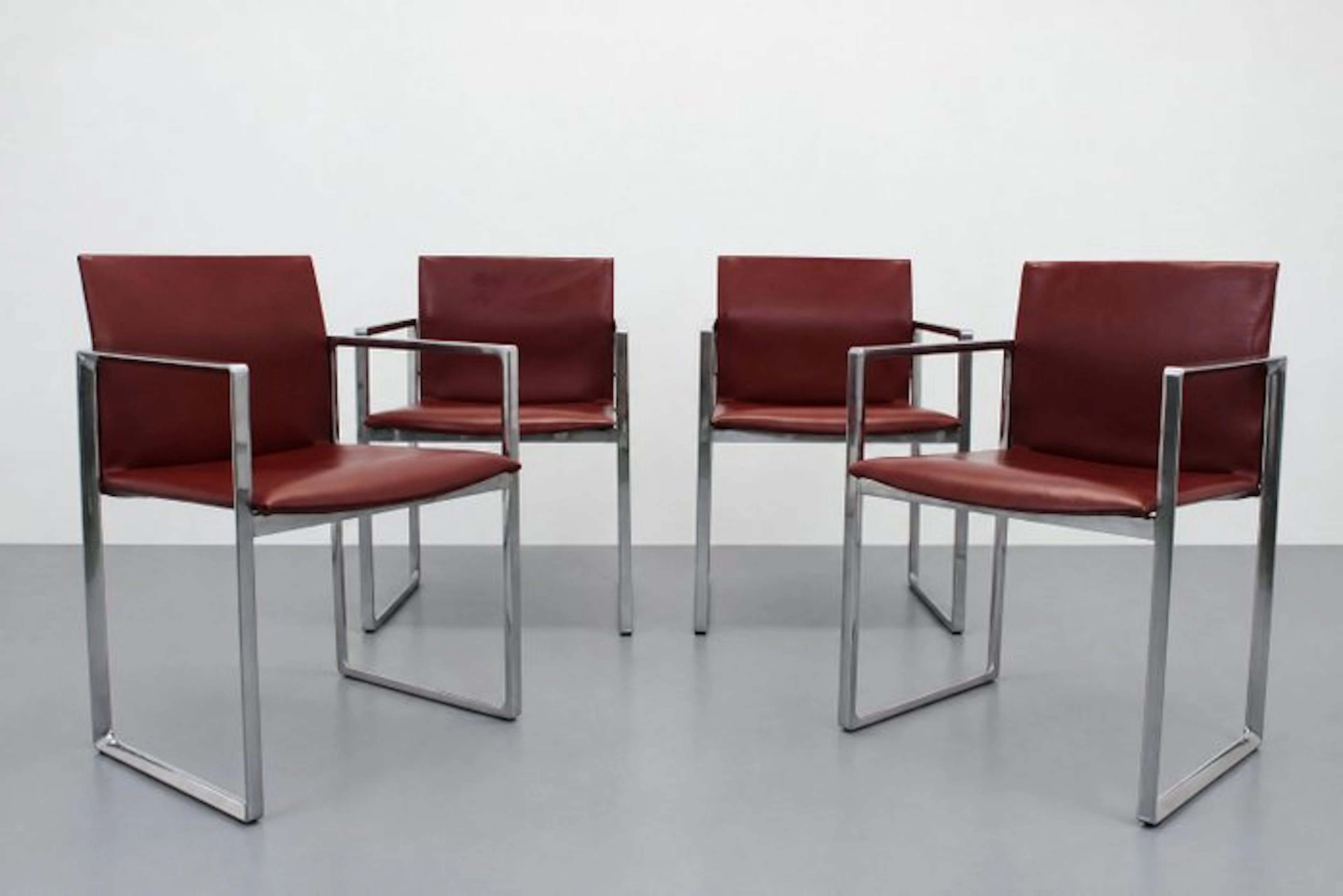 Cassina - Piero Lissoni - Chair (4) - Eve 184 - Steel, Leather