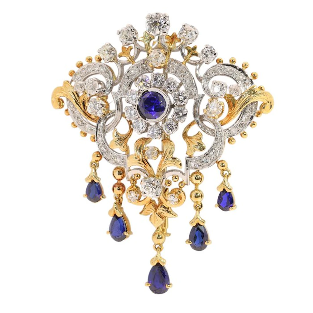 Brooch - 18 kt