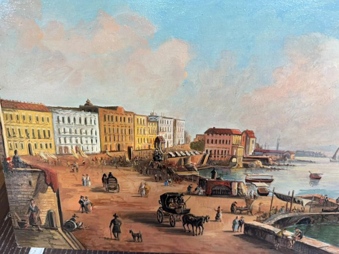 Italian school (XX) - Napoli da santa Lucia