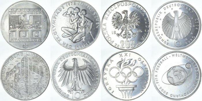 Austria, Germany, Poland. 1972/2006 (4 coins) (No reserve price)
