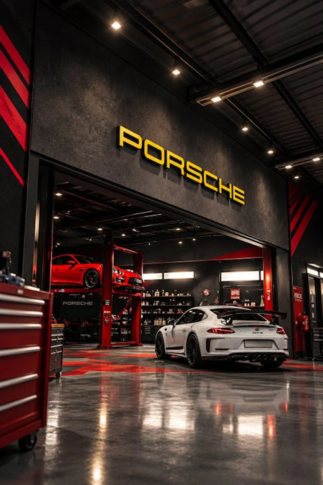 Porsche - Porsche 200 cm - Artigianale - Advertising sign...