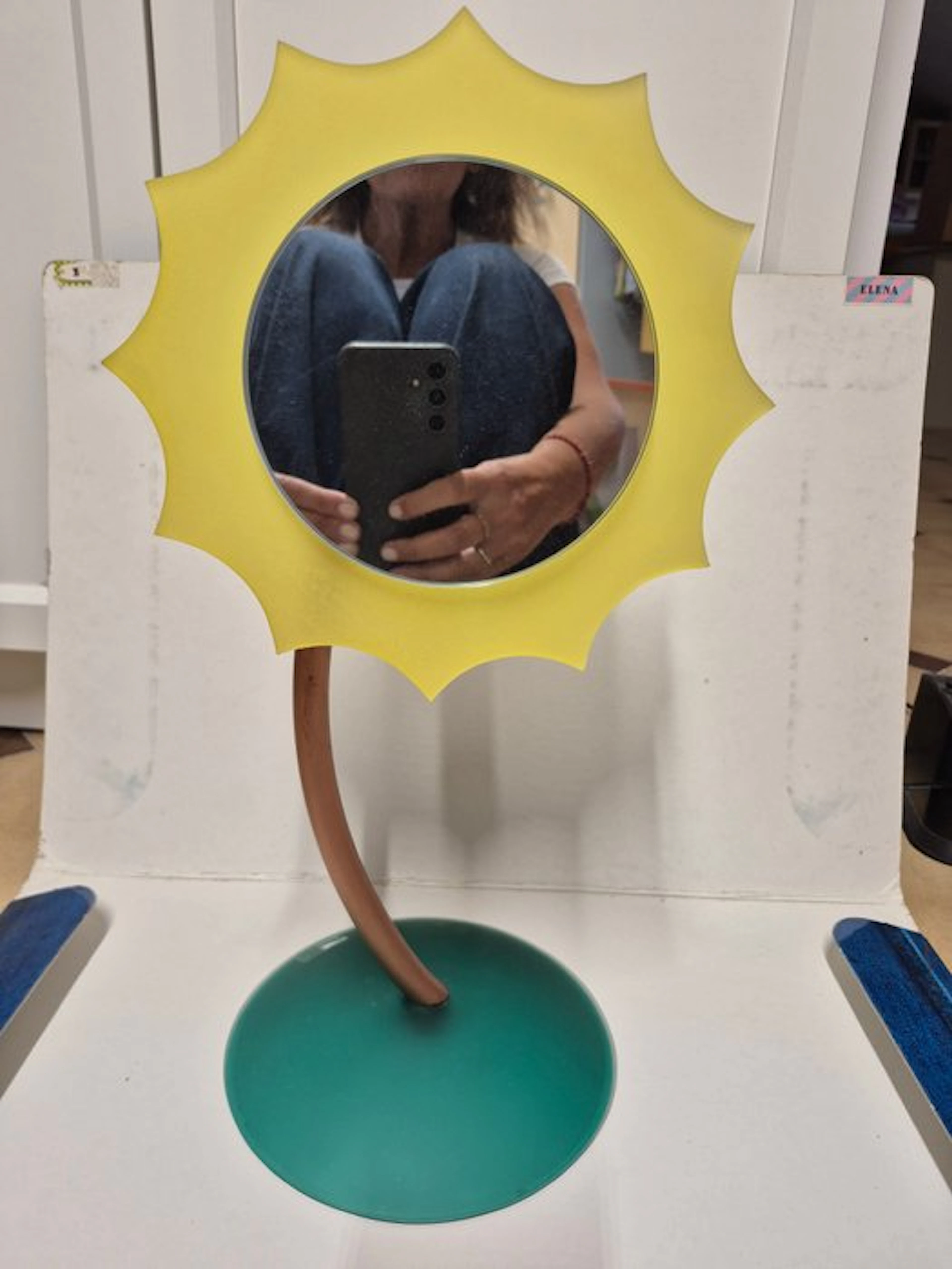 ALLGLASS - Table mirror- sunflower - glass - In glass