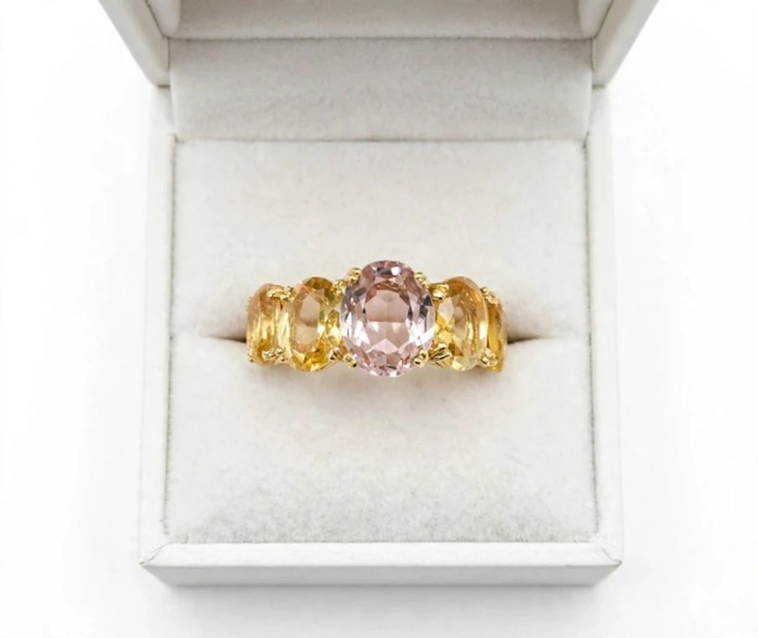 No reserve price - Ring Silver Topaz - Quartz
