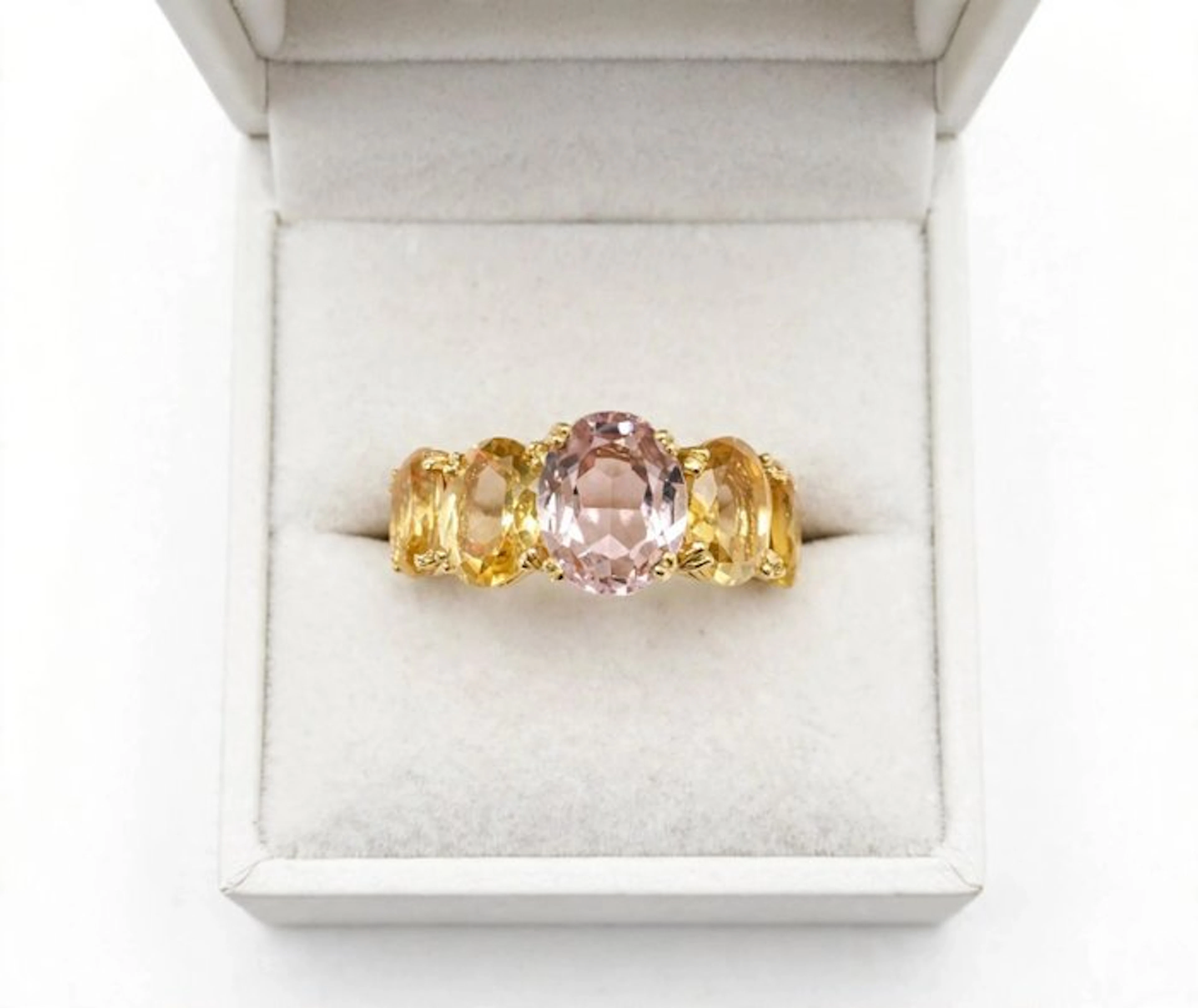 No reserve price - Ring Silver Topaz - Quartz