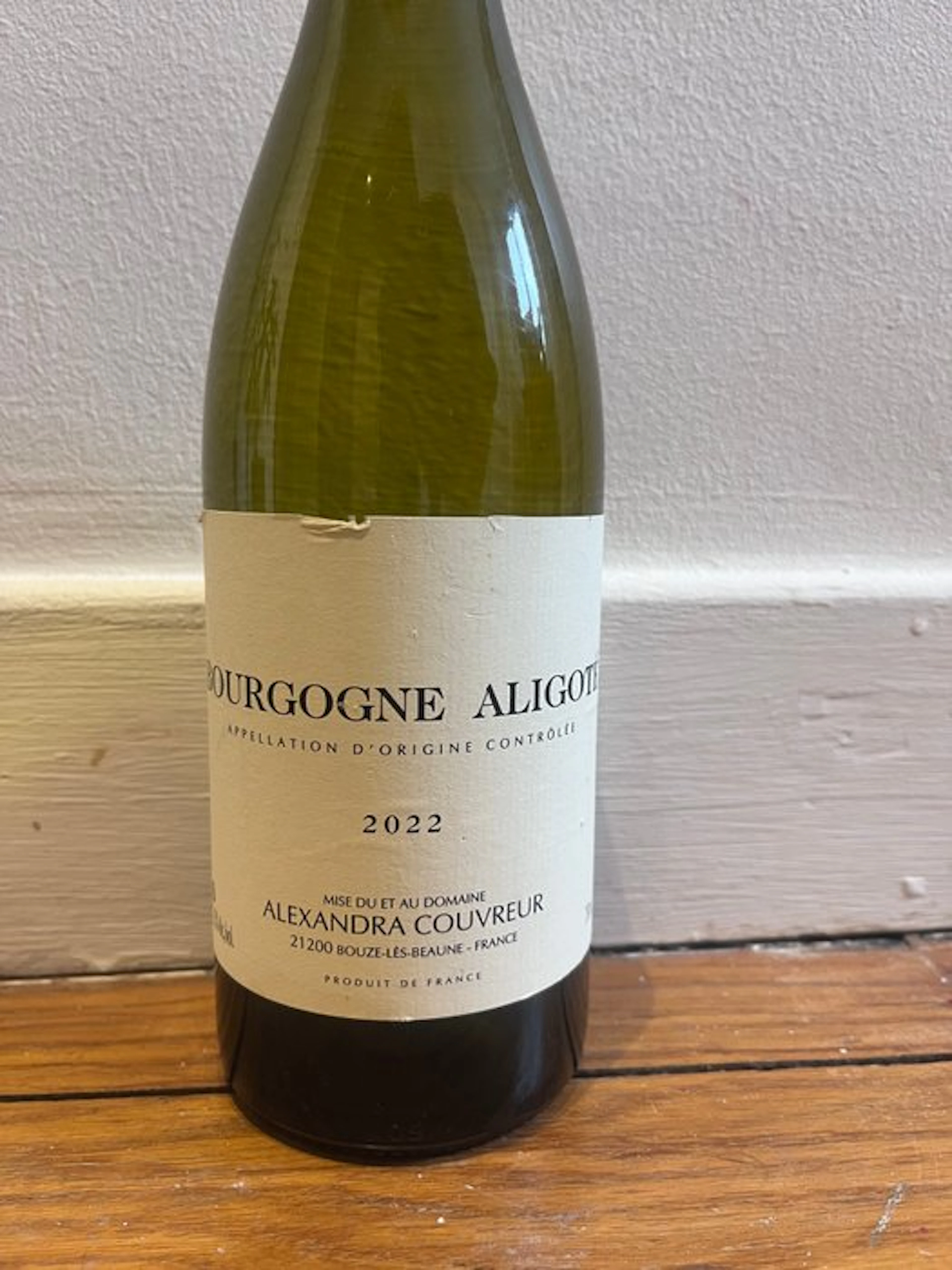 2022 Alexandra Couvreur - Burgundy Aligoté - 1 Bottle (0.75L)