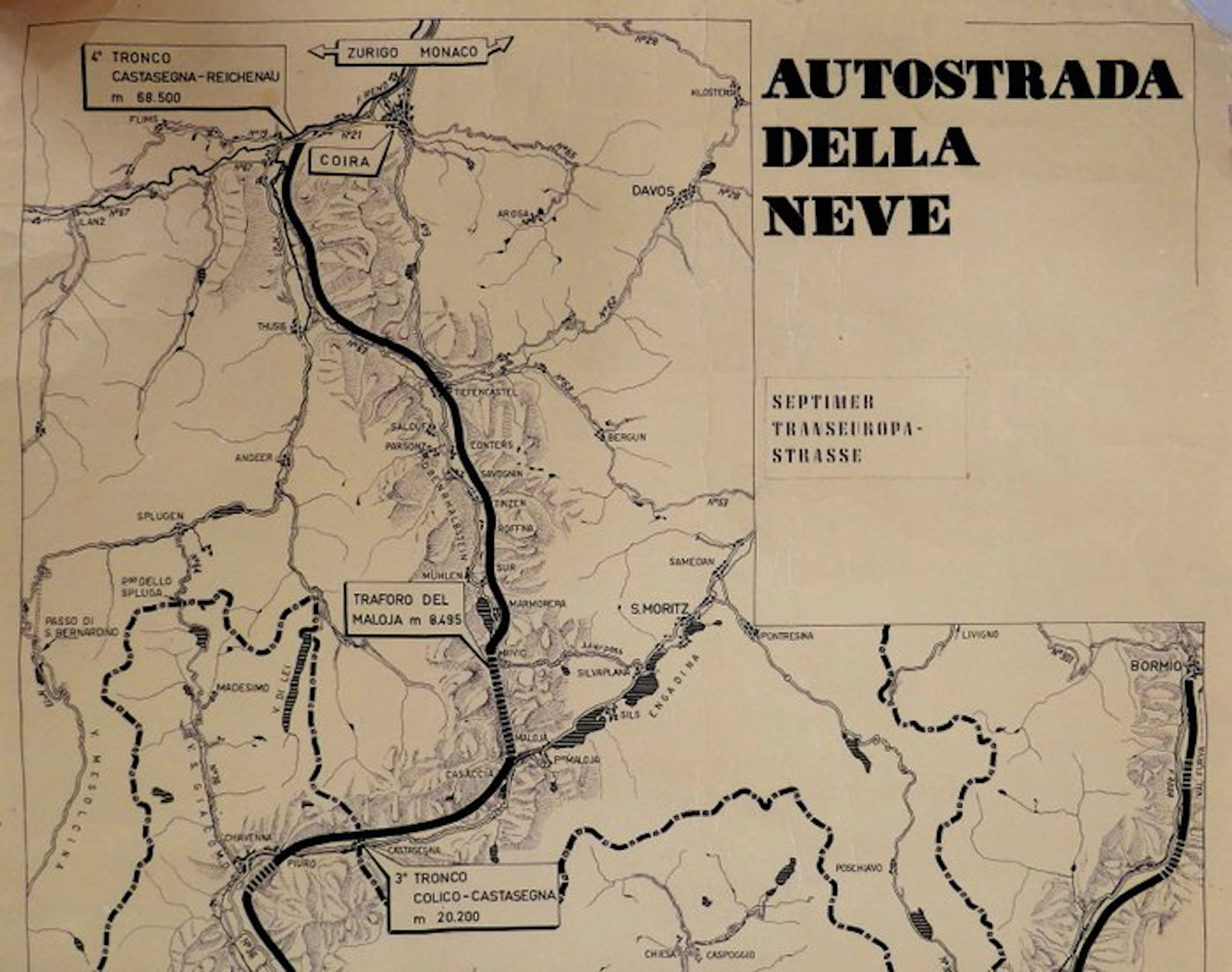 "Autostrada della Neve" (Anni '50/'60) - School map...