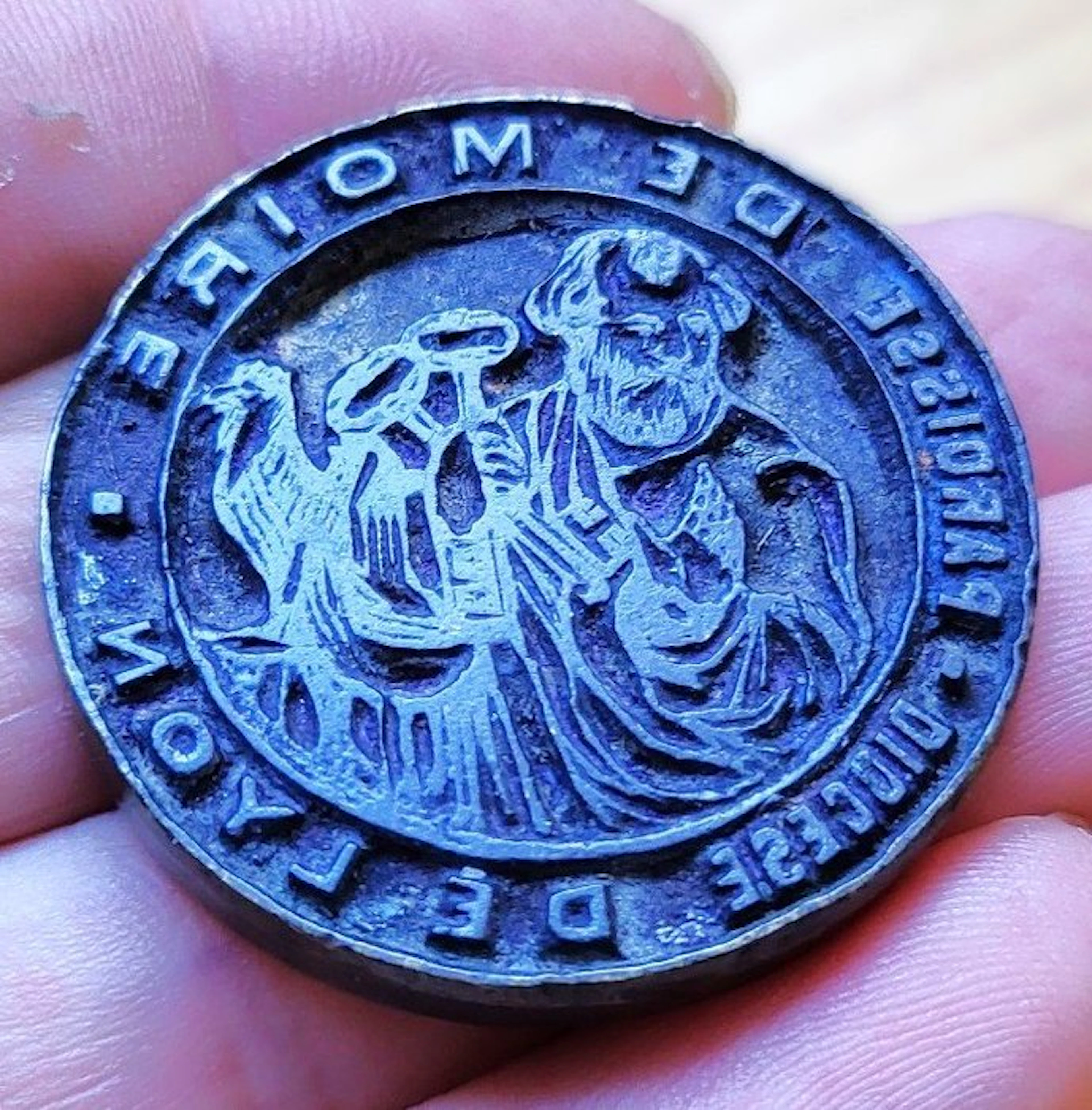 Art medal - Très rare matrice originale bronze fin XVIIIe/début XIXe S