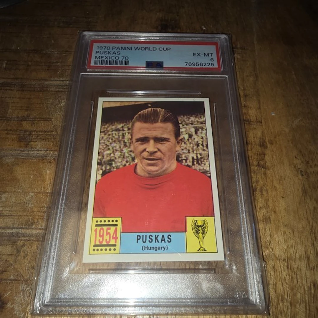 1970 Panini World Mexico 70 Puskas Pop 3 Graded card - PSA 6 - 1 Graded card