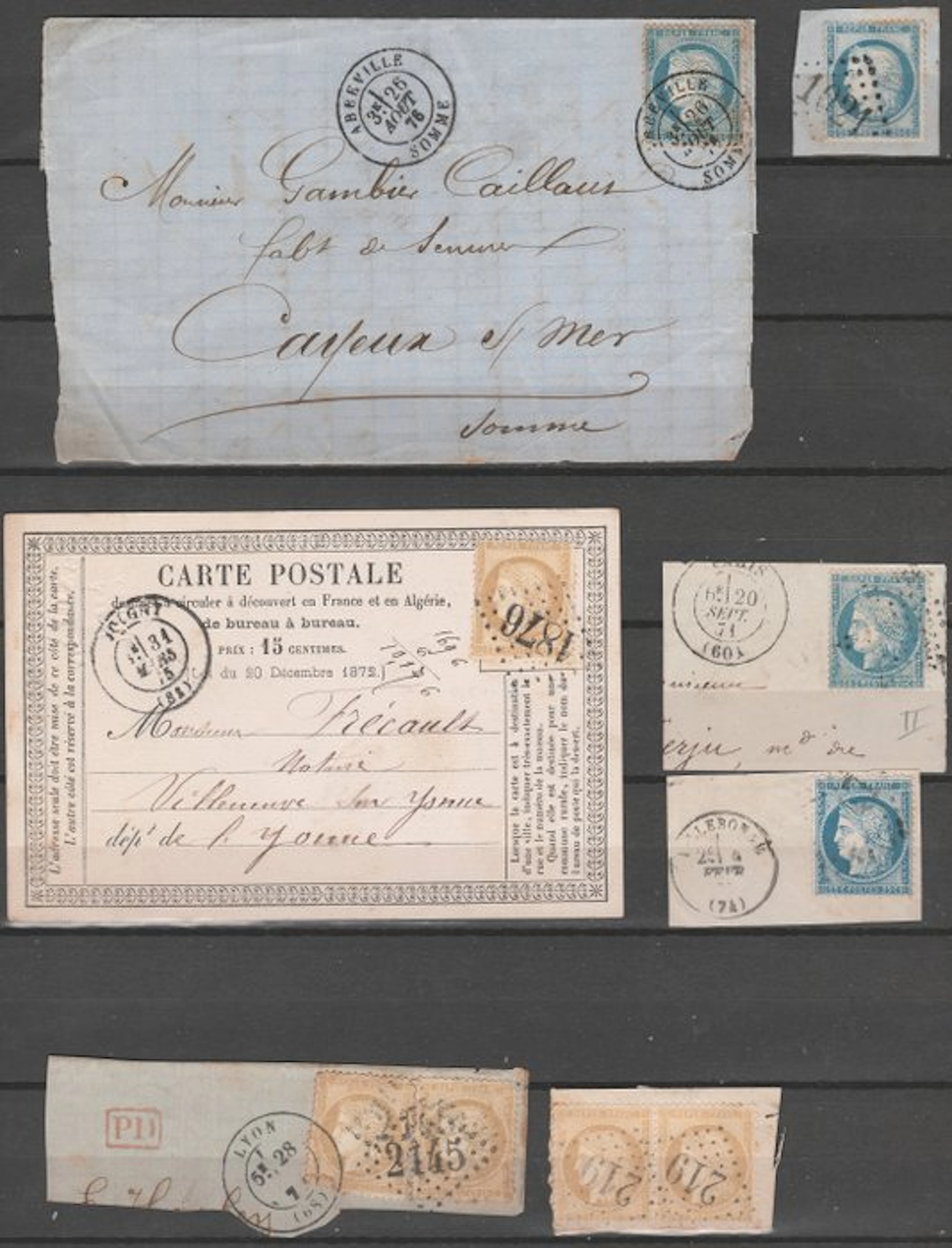 France 1871/1876 - France – Ceres – 7-letter words and...