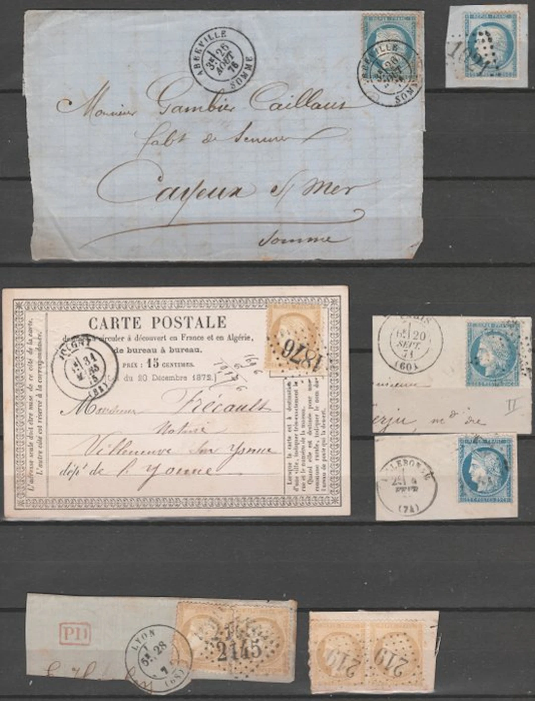 France 1871/1876 - France – Ceres – 7-letter words and...