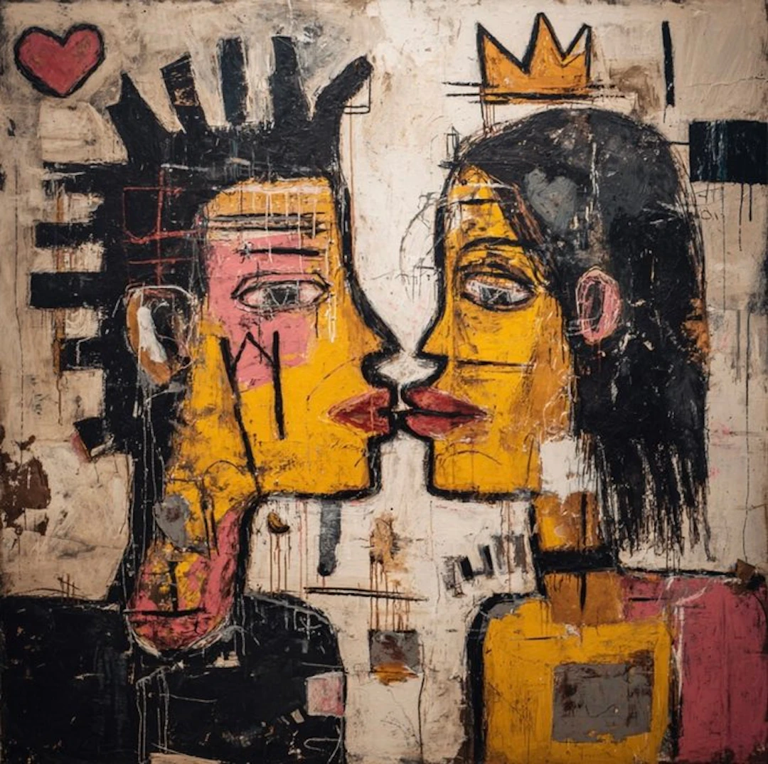 Eric Brumette - KISS ME LIKE BASQUIAT 69 - Toile L - LIMITED EDITION