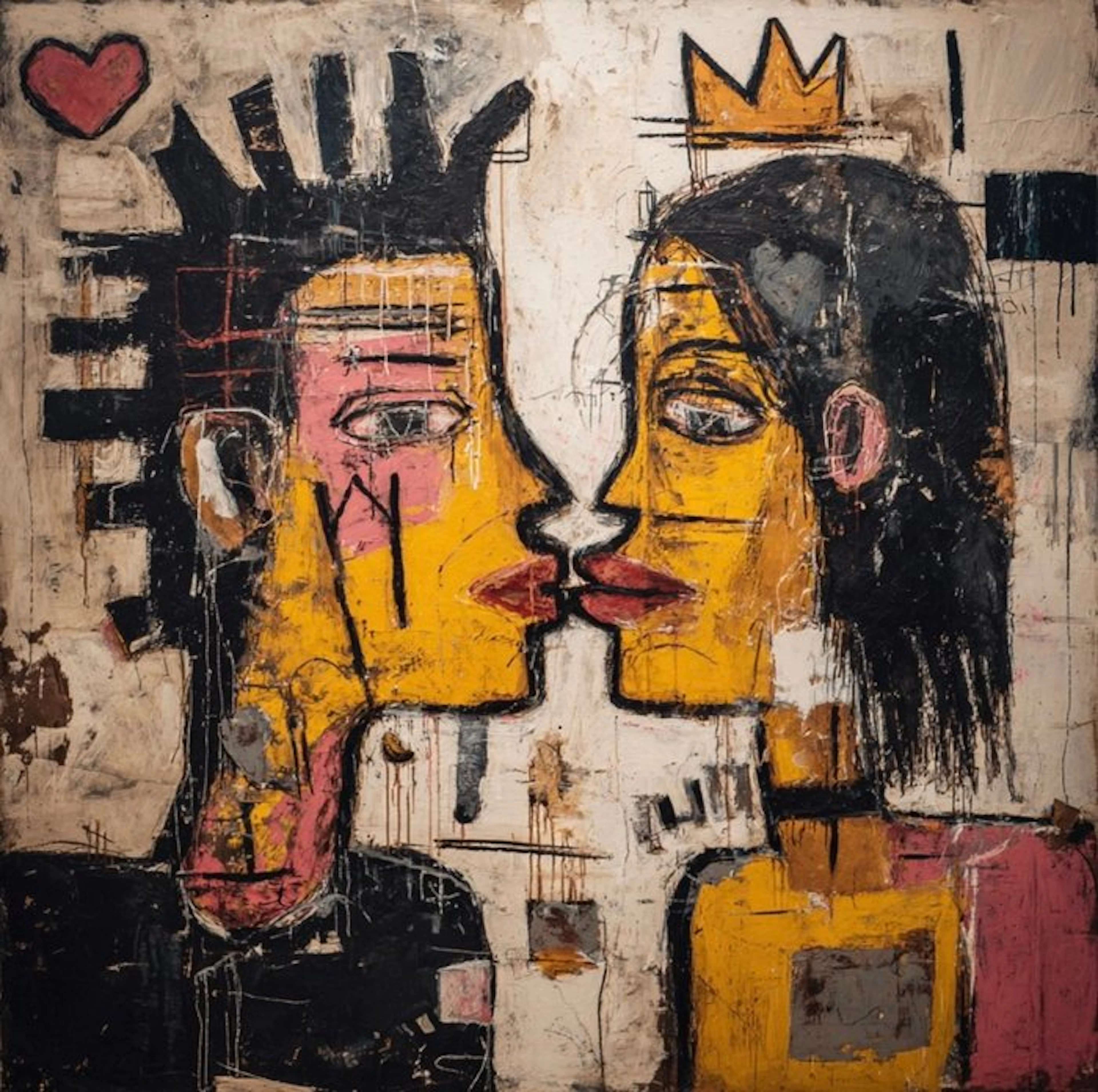 Eric Brumette - KISS ME LIKE BASQUIAT 69 - Toile L - LIMITED EDITION