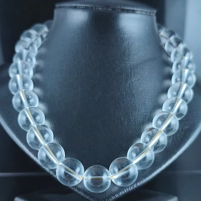 Quartz - 18 kt. - Silver, Yellow gold - Necklace - Donut