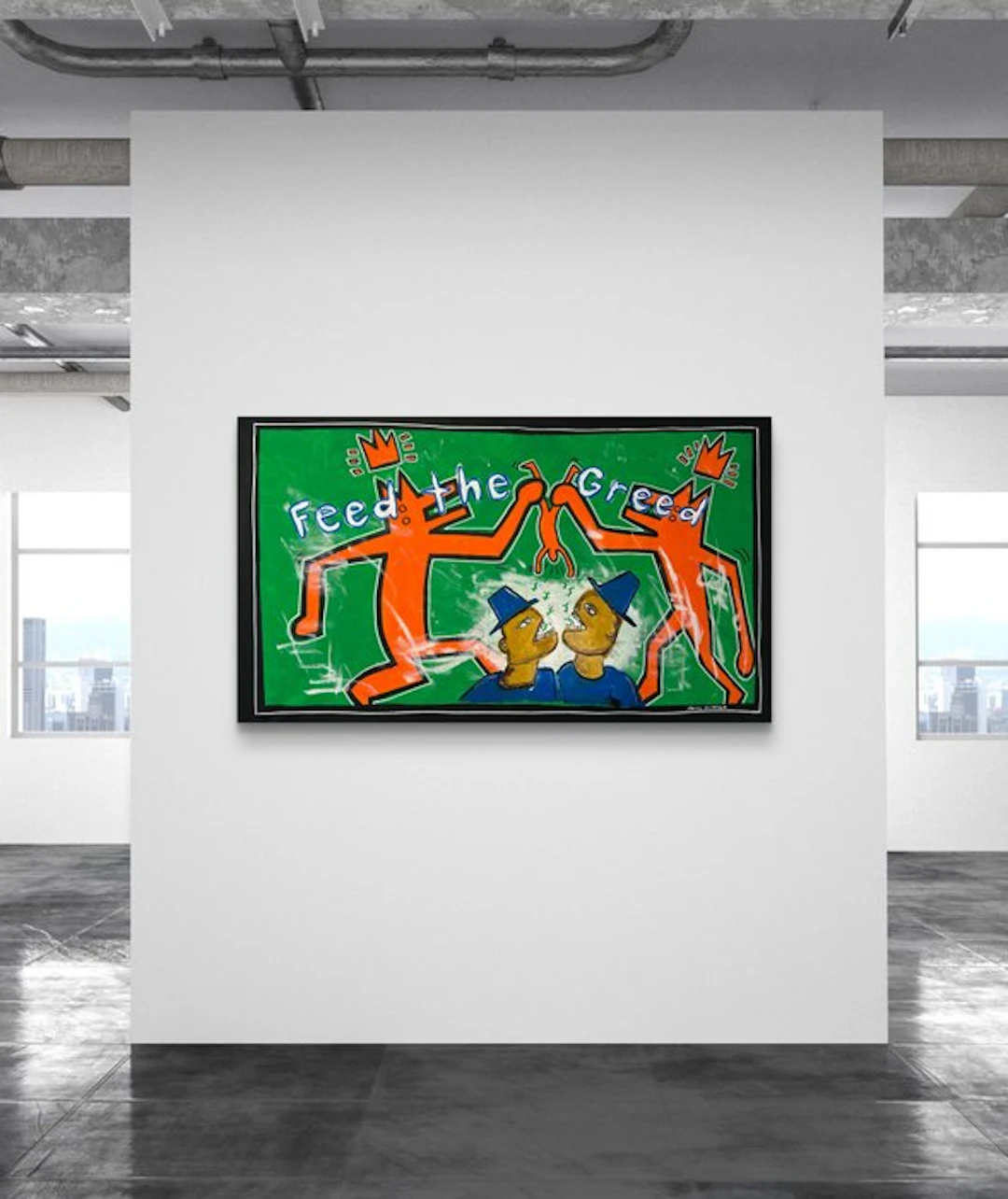 Malo - Feed the Greed - basquiat haring style