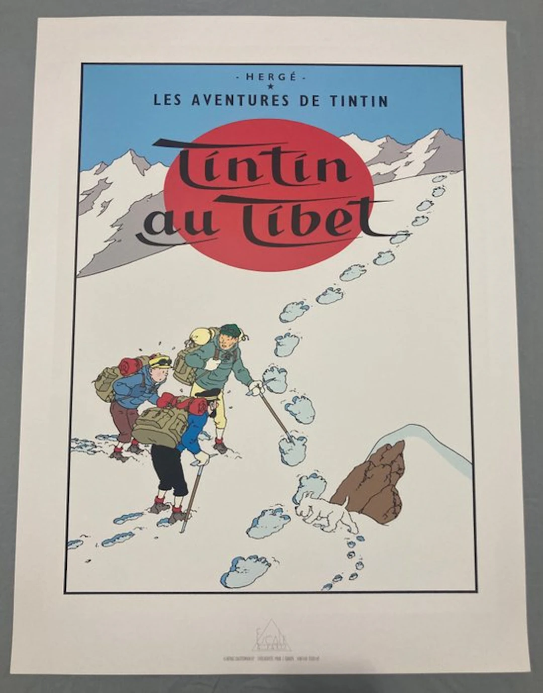 Hergé - 1 Silkscreen - Tintin - Tintin au Tibet - 1987