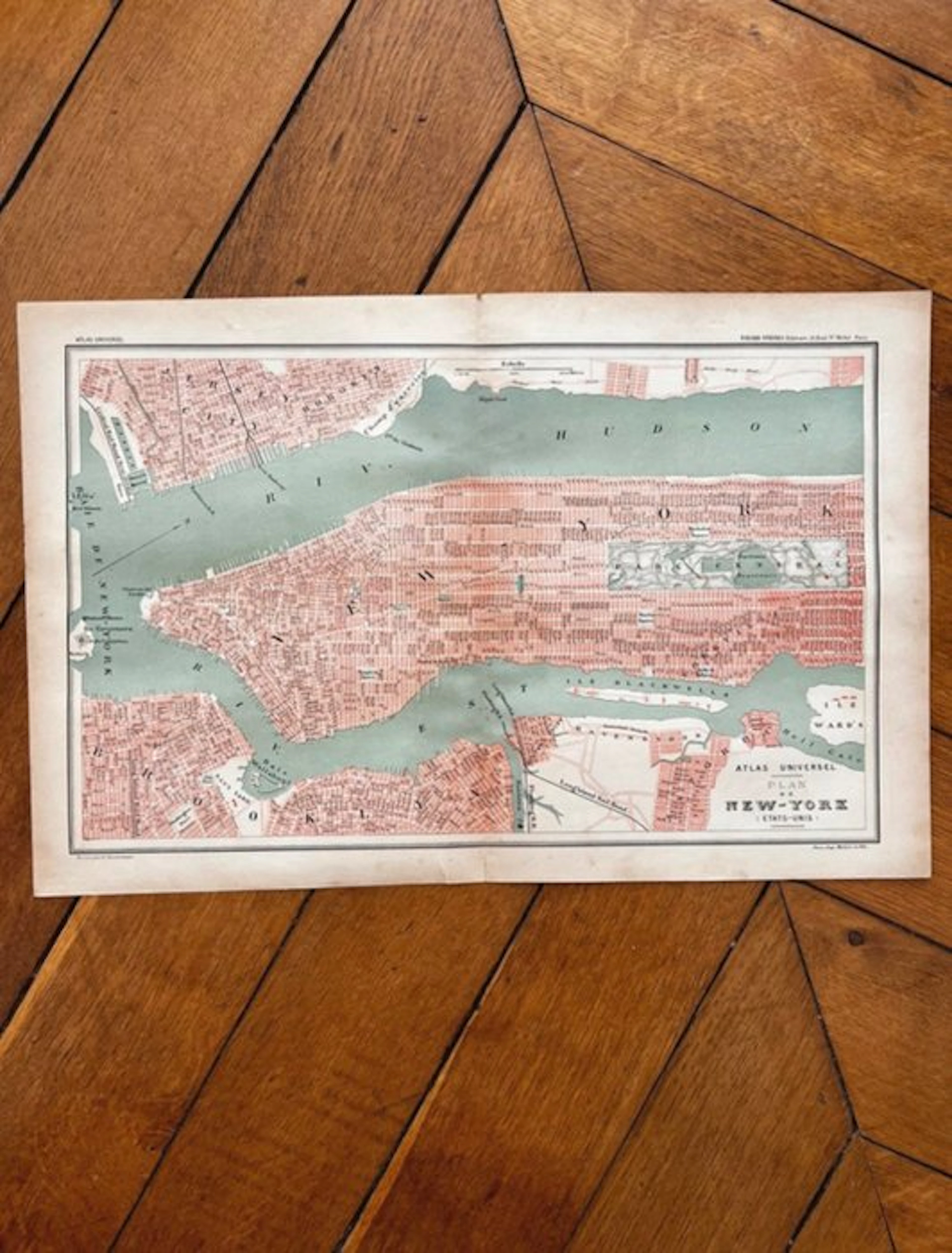 Unknown artist - Plan ancien de New York (1896) – Manhattan