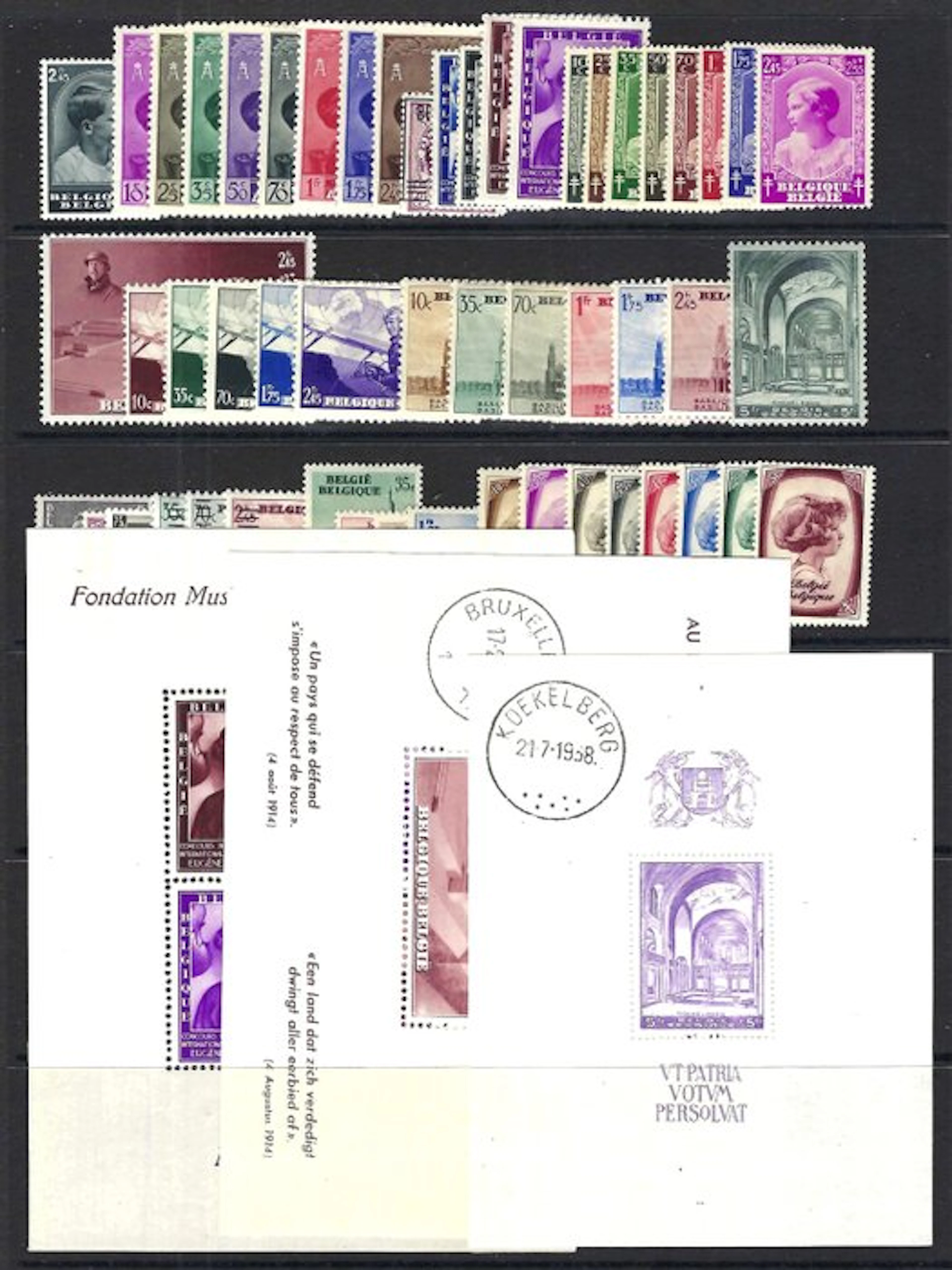Belgium 1937/1938 - Two complete annual issues with the...