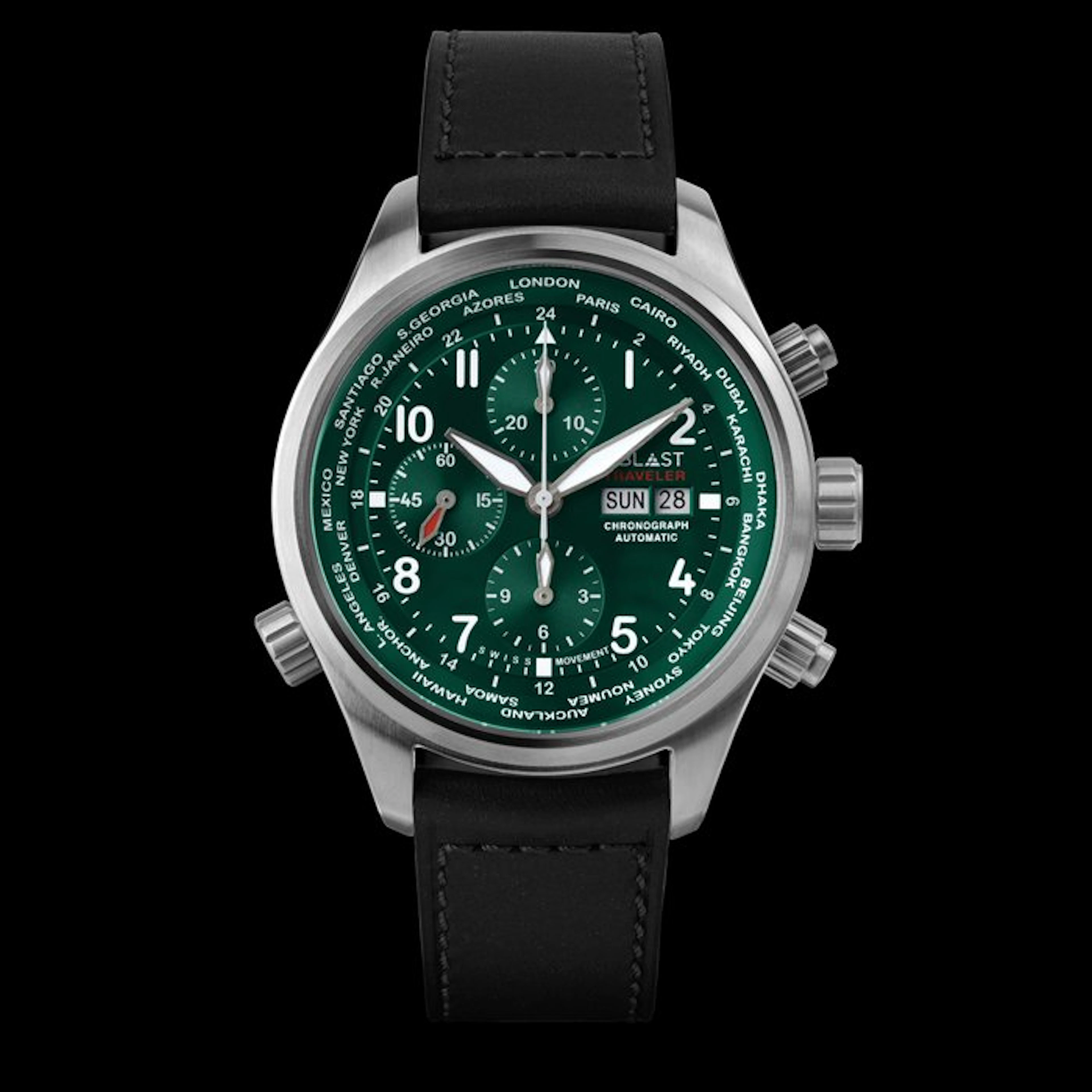 Ublast - Traveler Chronograph World Time - REF.UBTRCH47GN...