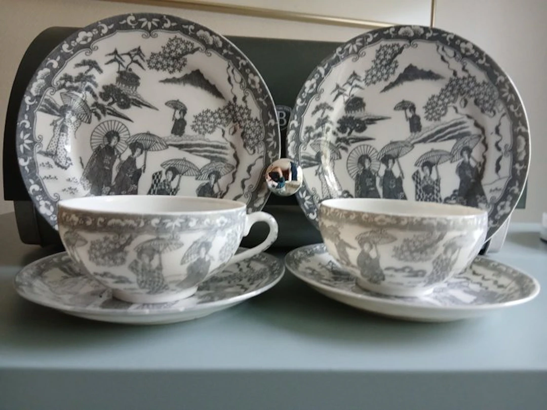 Fukagawa Seiji Arita - Tea cup set (6) - Softpaste...