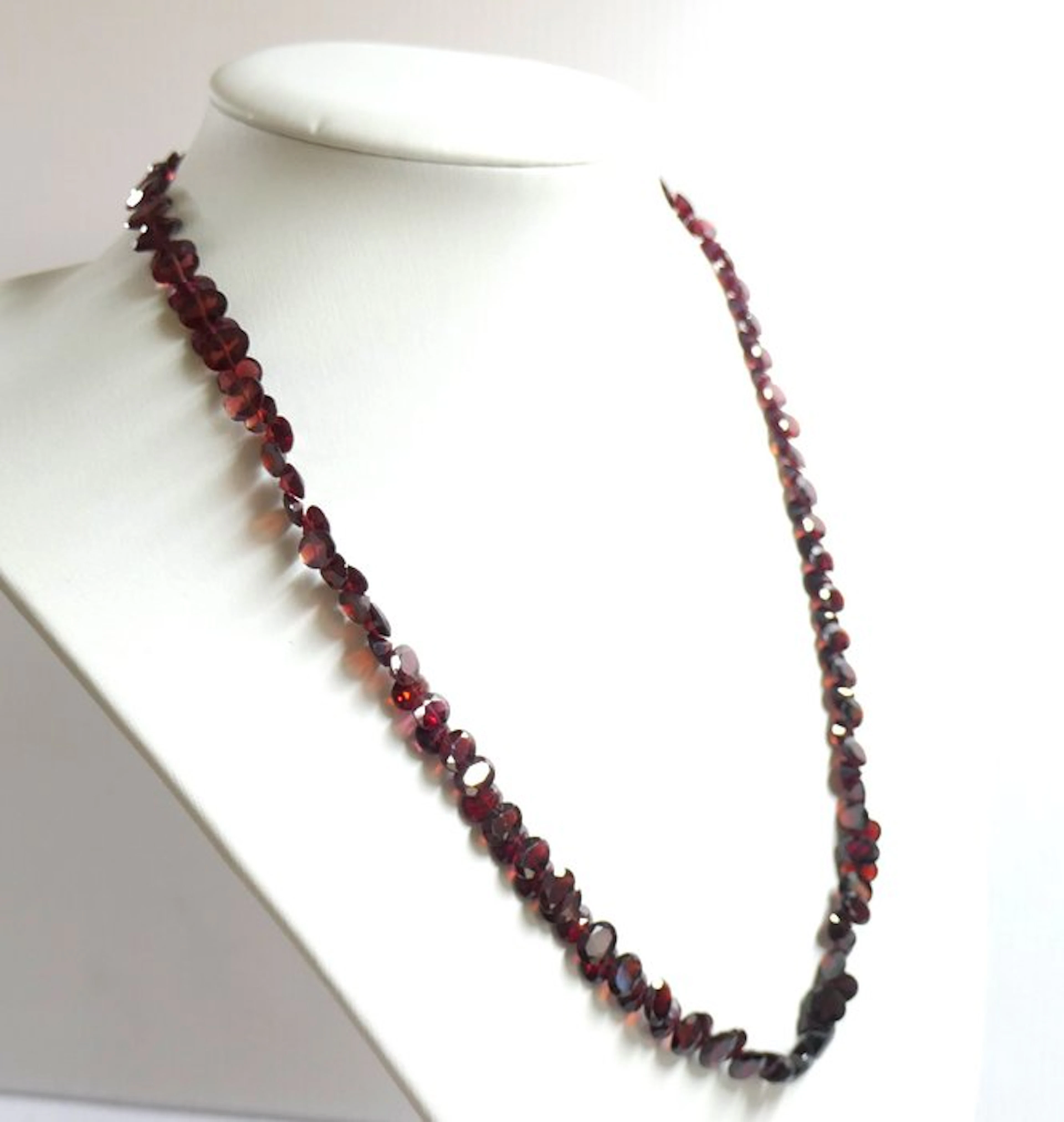 Lovely 100% natural garnets on thread to be strung into jewelry
