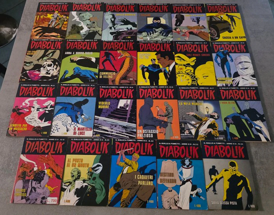 Diabolik anno XVIII-XIX-XX - sequenza completa - 62 Comic - First edition