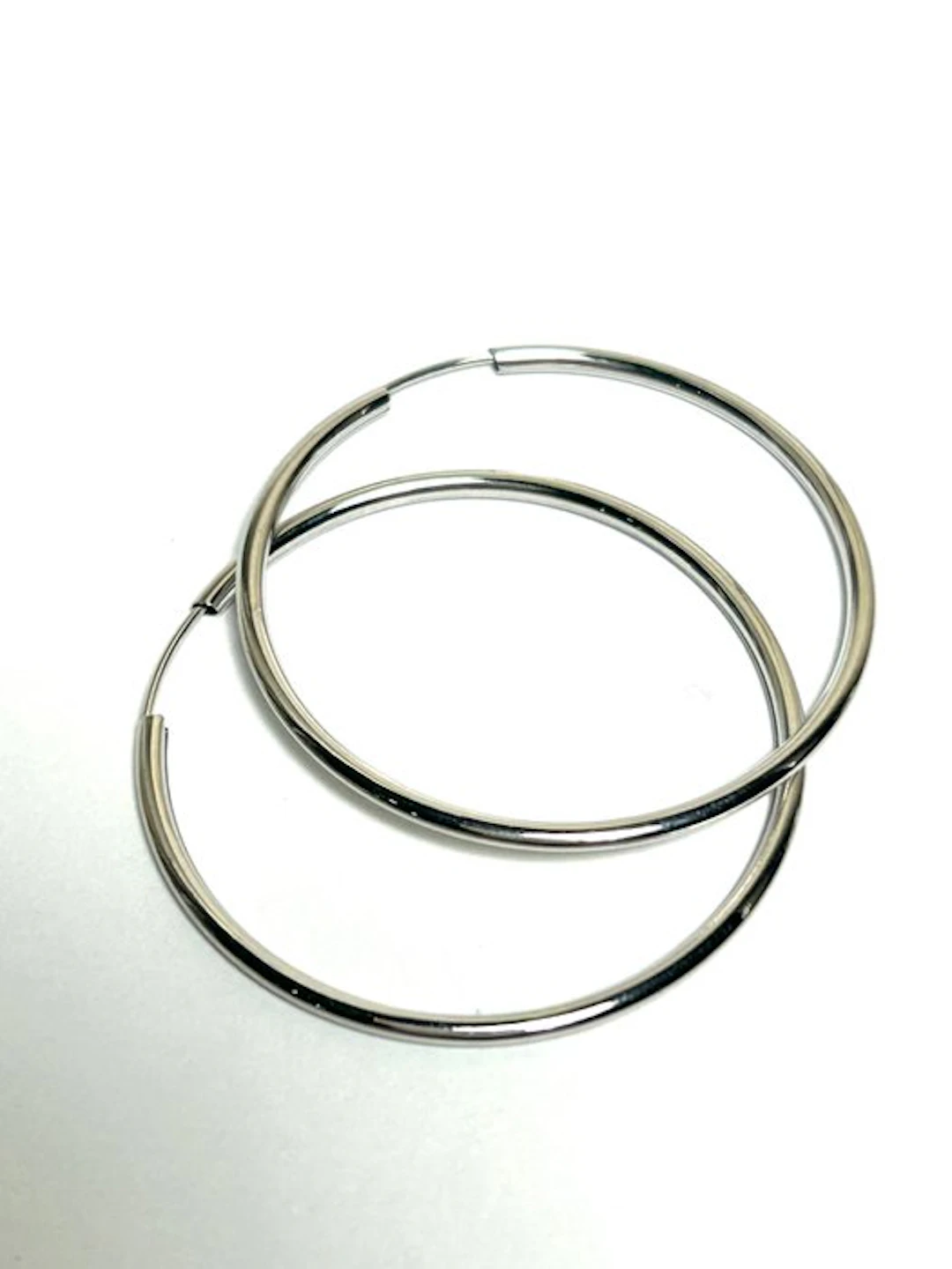 Hoop earrings - 18 kt. White gold