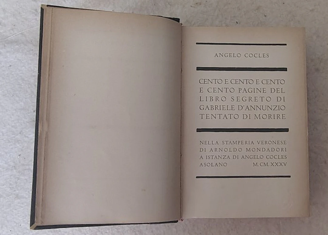 Angelo Cocles - 1935 - Dannunziana - Cento e Cento e...