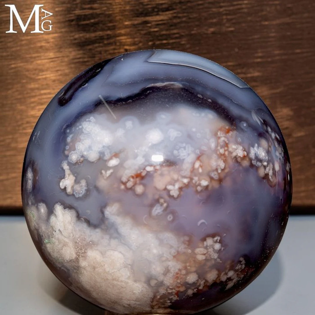 Sakura Agate with intricate 3D floral inclusions...