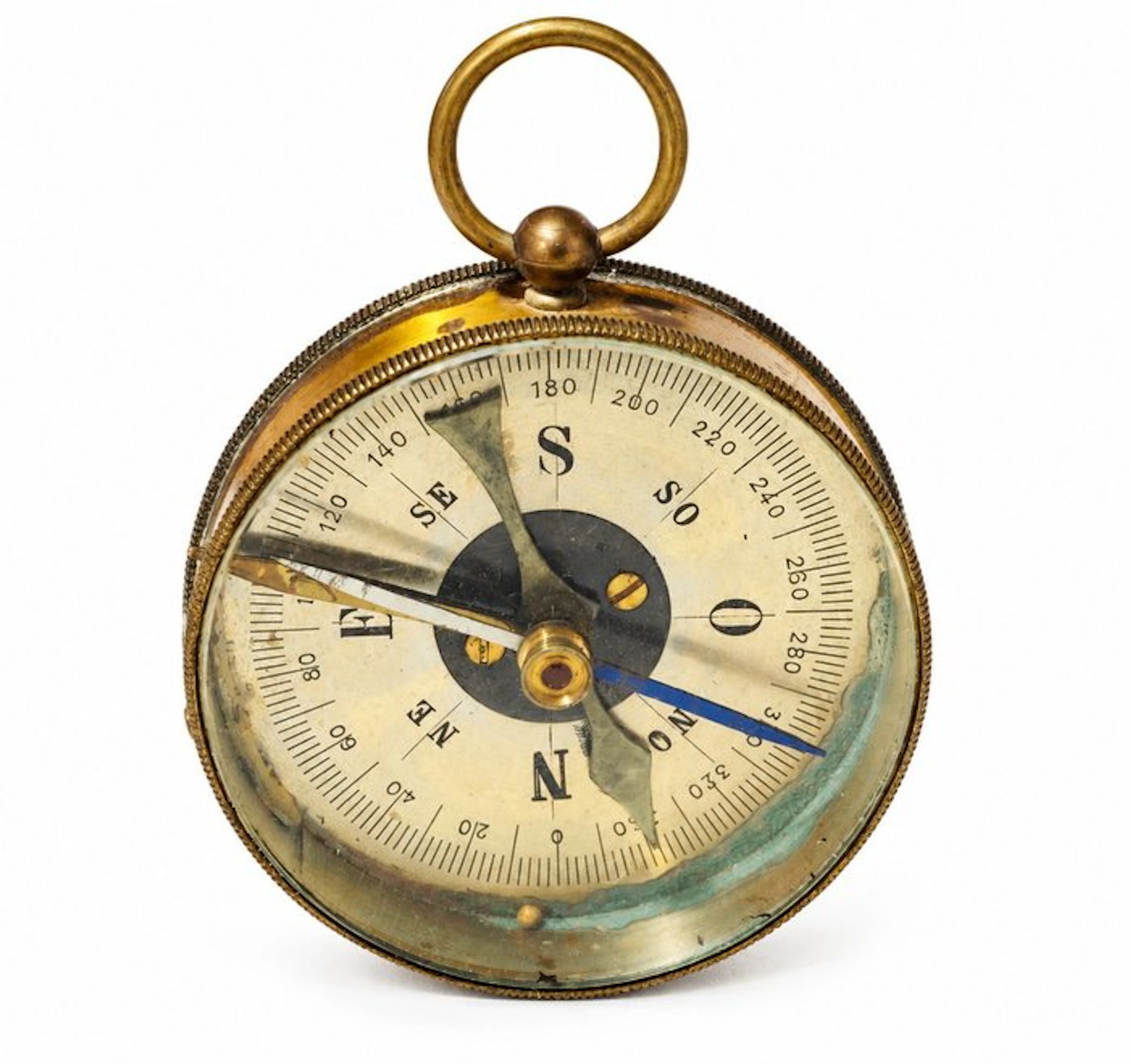 Pocket compass - Brass - ancienne instrument de navigation , maritime