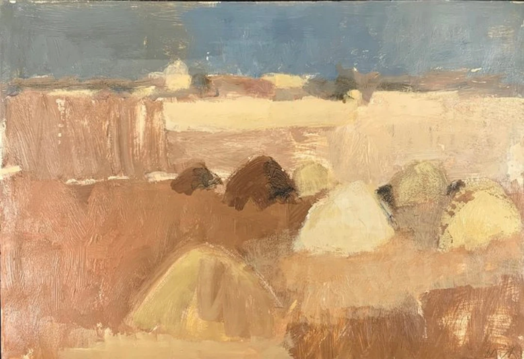 Roger Muhl (1929-2008) - Le champs moissonné