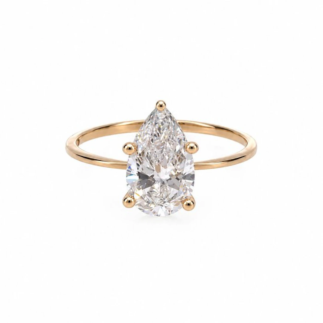 No reserve price - Ring - 14 kt. Yellow gold - 2.01ct. tw. Diamond (Lab-grown)