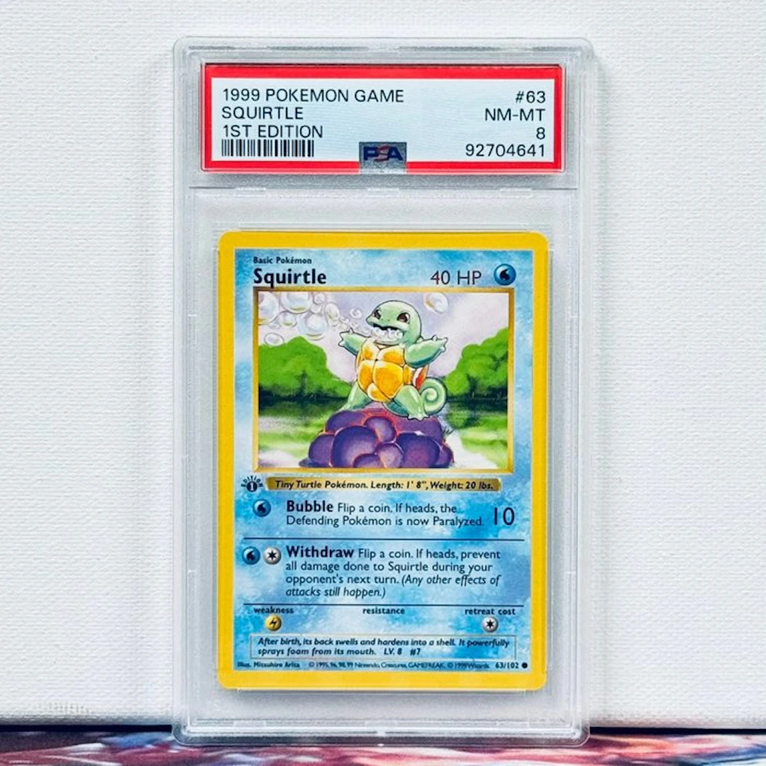 Pokémon Graded card - SQUIRTLE #63 1999 POKEMON GAME 1ST...