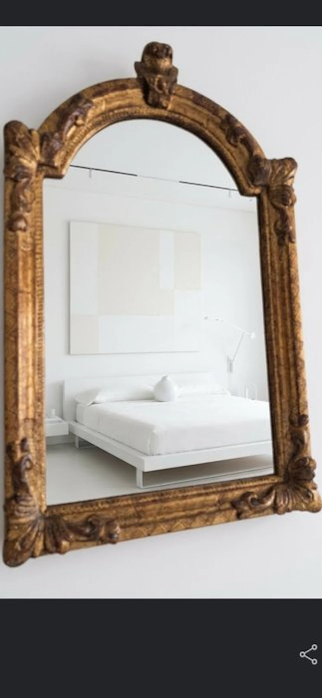 Wall mirror - Glass, Wood, Gold leaf - Mirror
