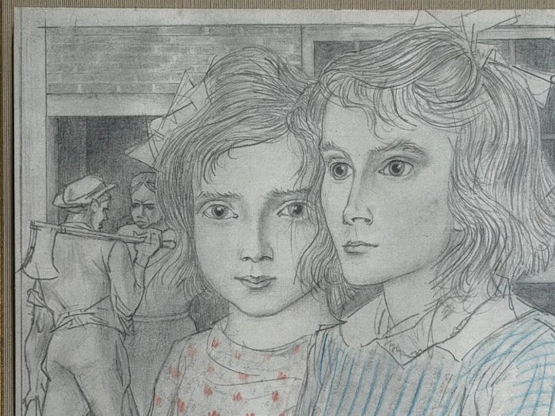 Jan Toorop (1858-1928) - Twee zusjes uit de volksachterbuurt