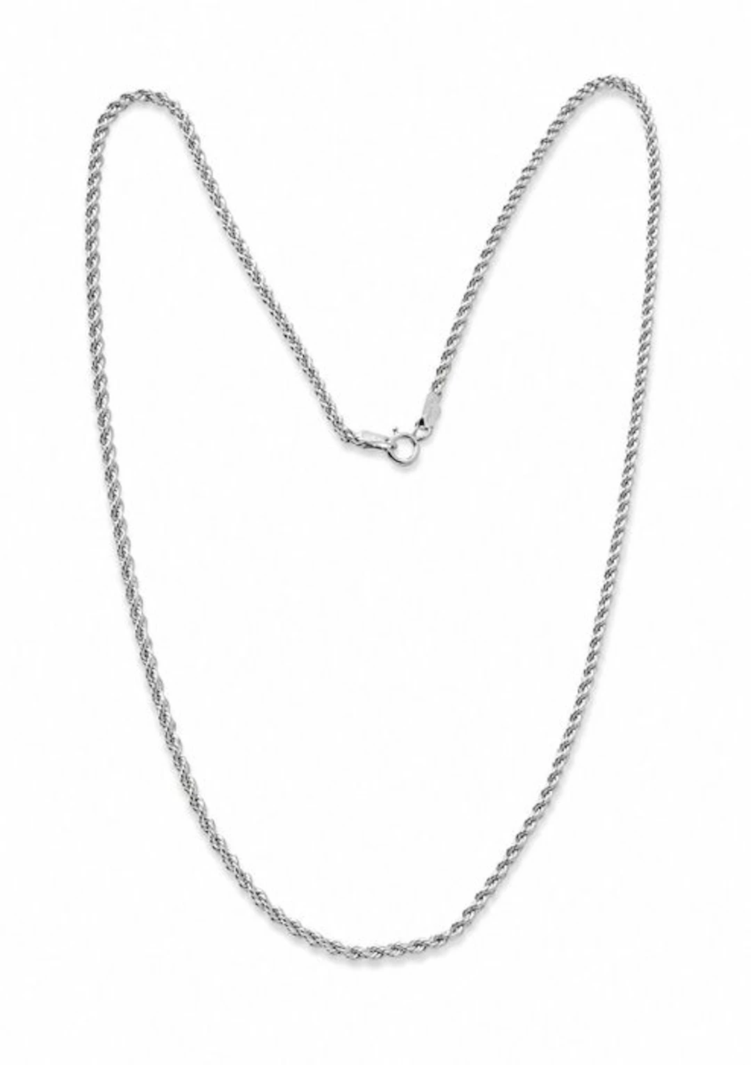 No reserve price - Necklace - 18 kt. White gold - Funetta 50 cm 1.6/1.7 g