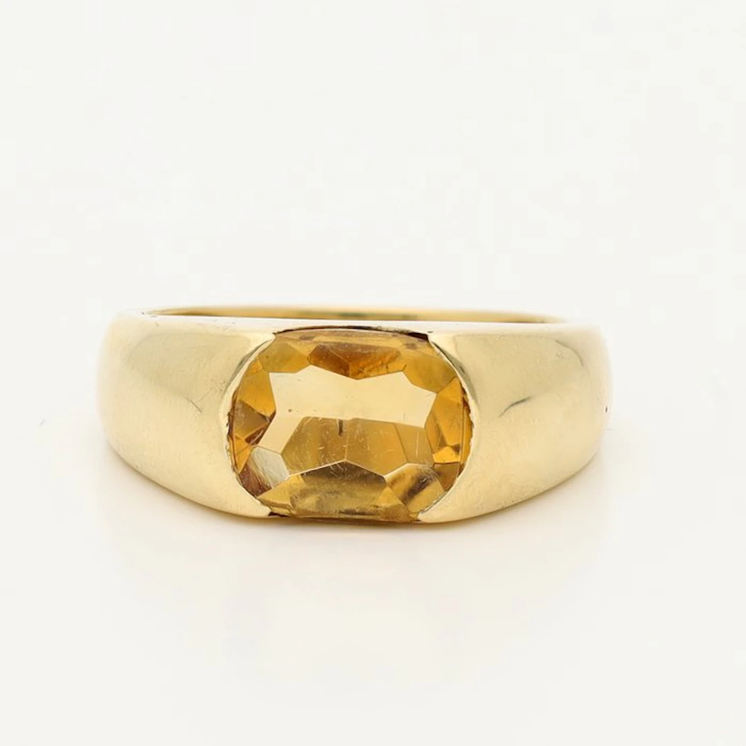 Ring - 18 kt. Yellow gold - 1.80ct. tw. Citrine