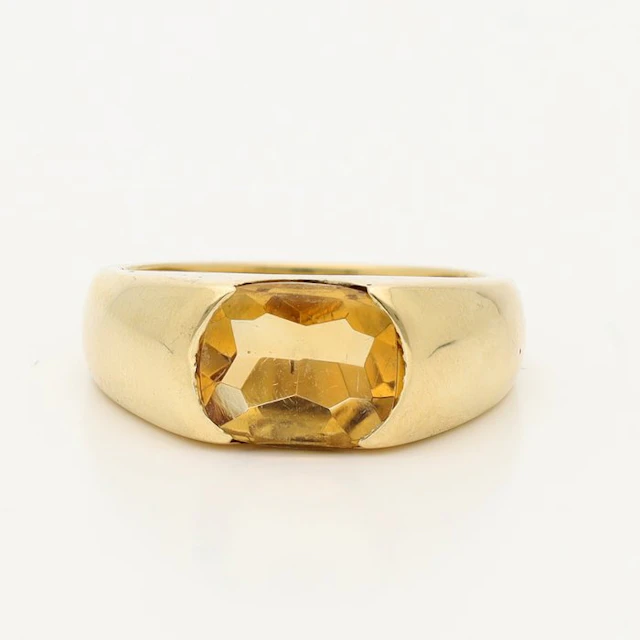 Ring - 18 kt. Yellow gold - 1.80ct. tw. Citrine