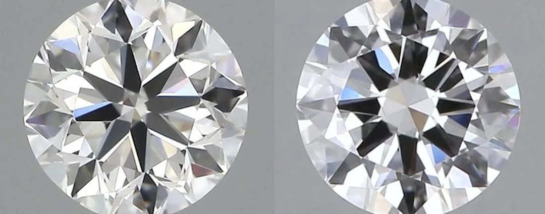No reserve price - 2 pcs Diamond (Natural) - 0.60 ct - Round - E