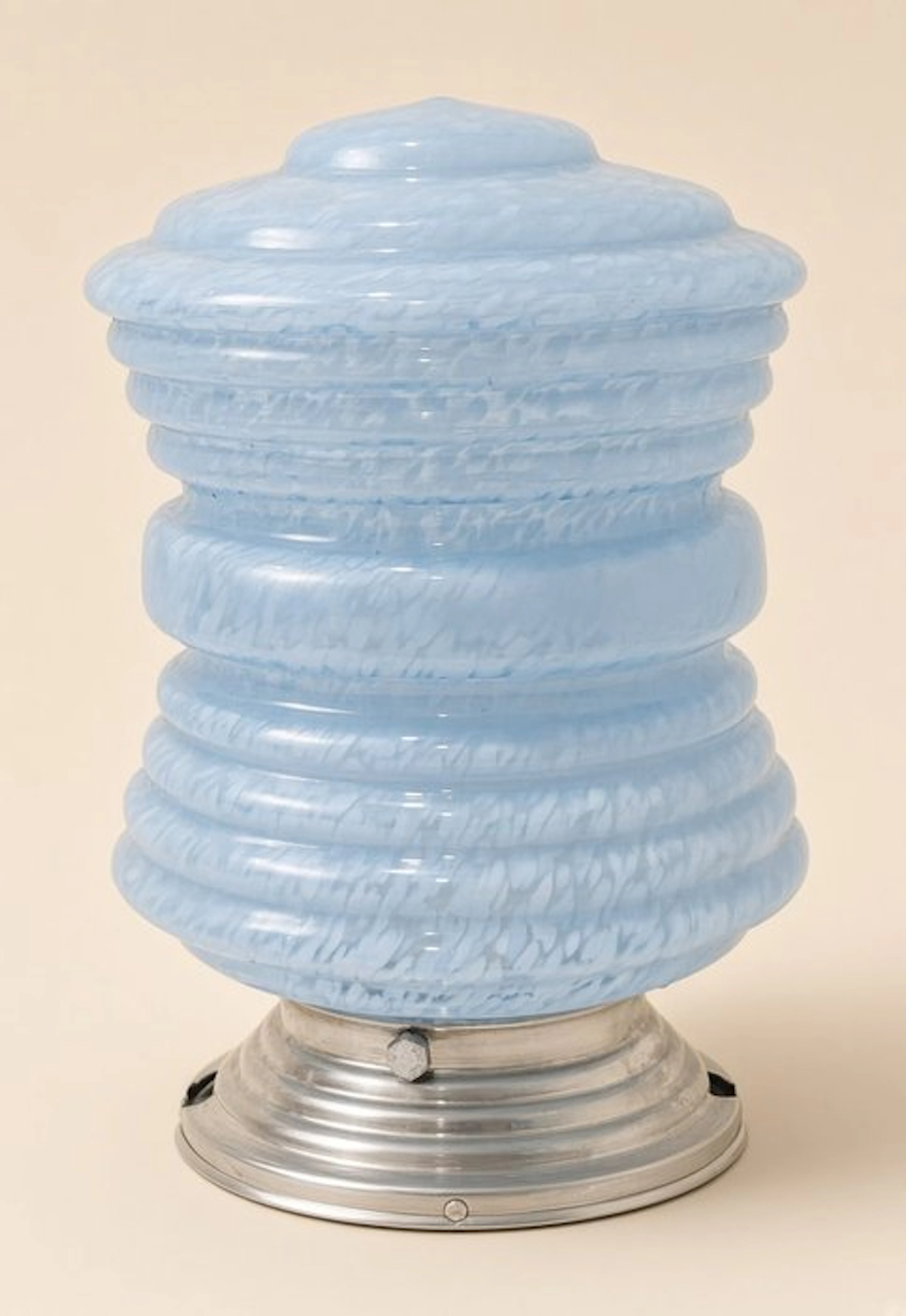 Table lamp - Glass, Metal - Art Deco table lamp