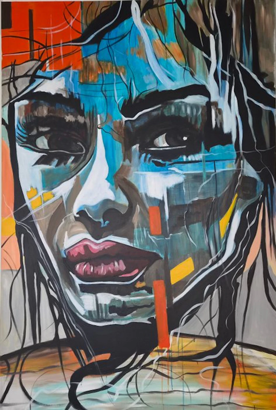 Liesens - Charlie ( Handpainted on white XXL canvas)