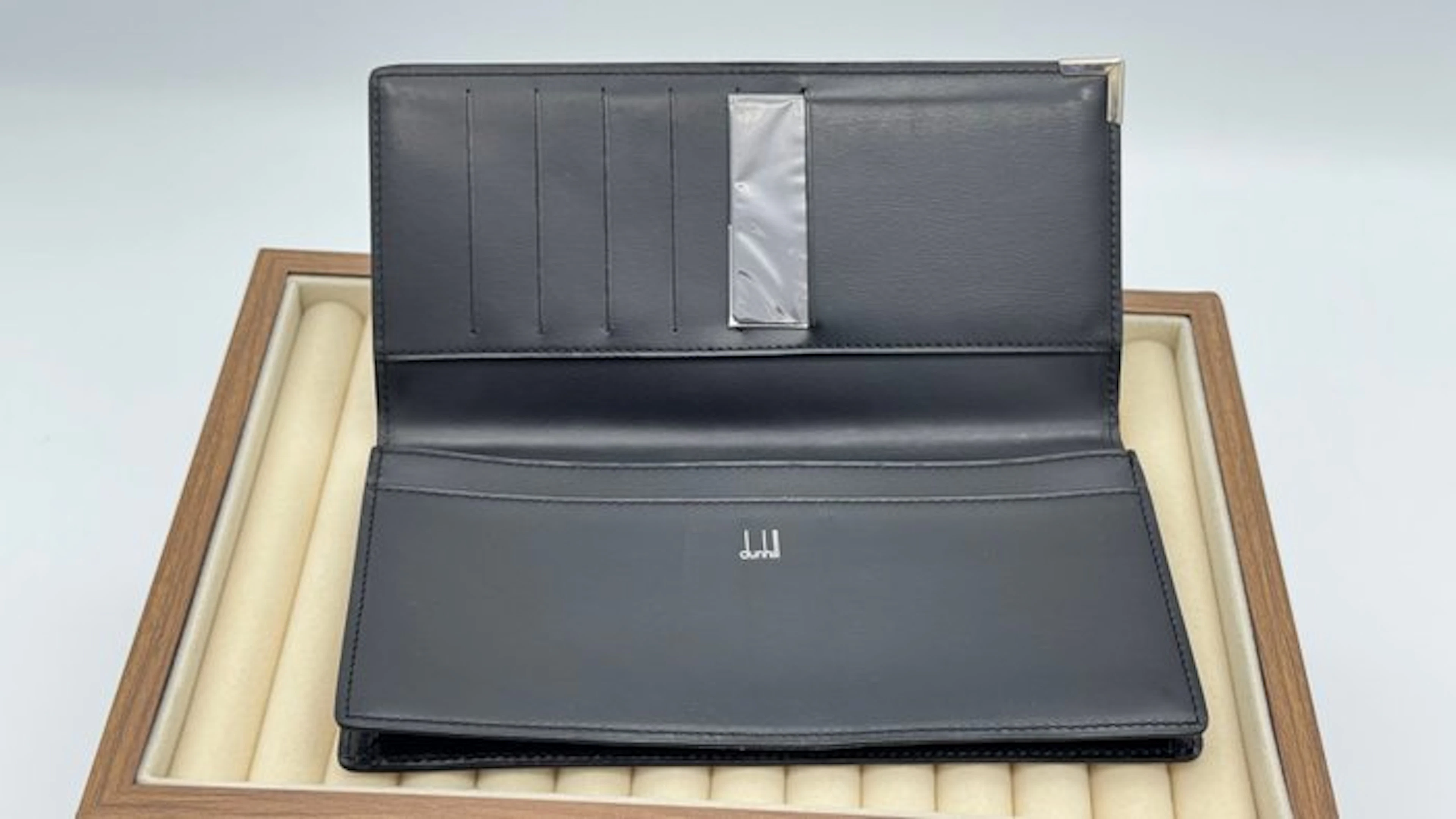 Alfred Dunhill - Black Leather Long Wallet with original Dunhill Card - Wallet