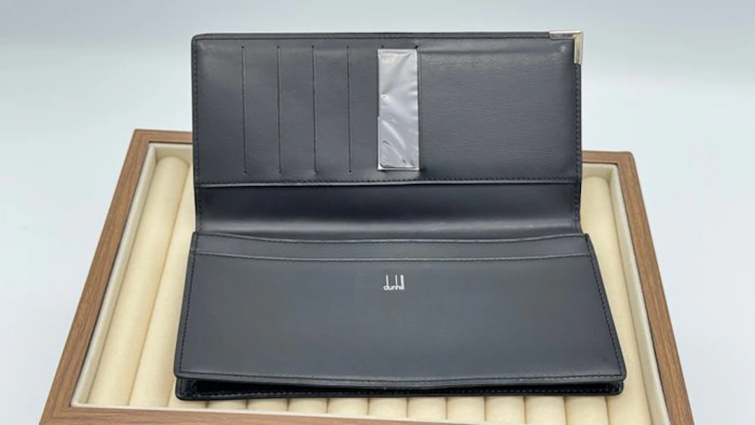 Alfred Dunhill - Black Leather Long Wallet with original Dunhill Card - Wallet